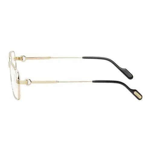 CARTIER Metal Acetate Rectangular Eyeglass Frames Men's Gold