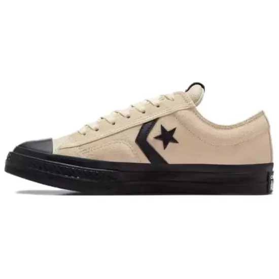 Converse Star Player 76 Non slip Lightweight Low Top Skateboard Shoes Unisex Beige Black