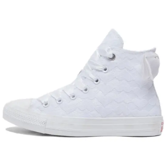 Converse All Star Anti Slip Wear Resistant High Top Canvas Shoes Unisex White Red