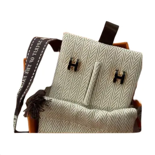HERMES Rose Gold Earrings Women's Black