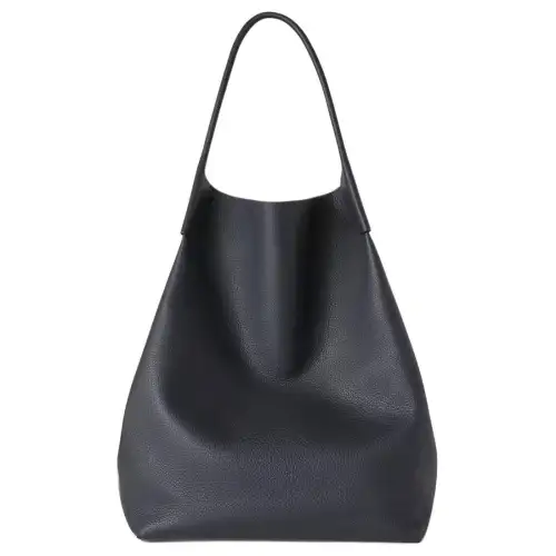 Loro Piana Cow Leather Handbag Extra Large Women's Marine Blue
