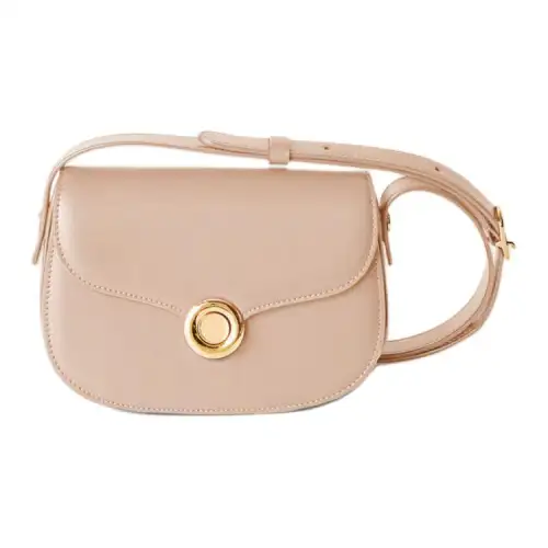 Loro Piana Ghiera Cow Leather Crossbody Bags Mini Women's Feather Pink & Red Bean & Sun Gold