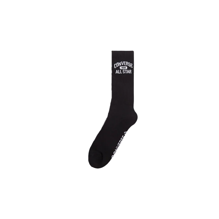 Converse Crew Socks Unisex 1 Pack Black