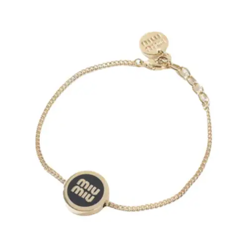 MIU MIU Metal Bracelets Women's Black/Pink