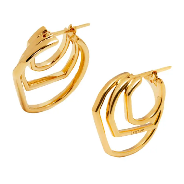 LOEWE Sterling Silver Earrings Women's Gold