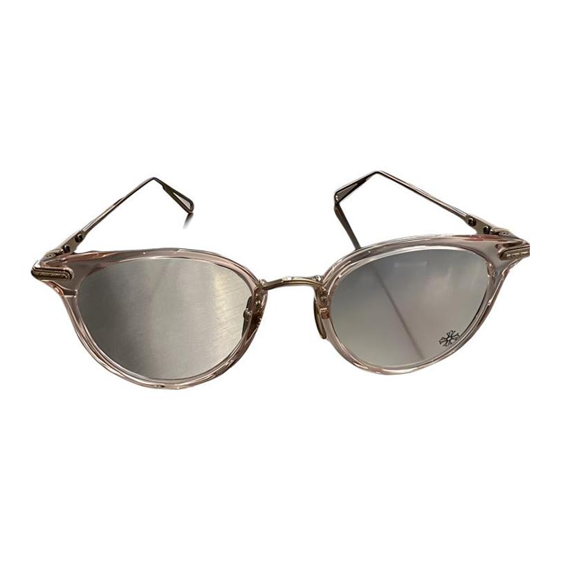 Chrome Hearts Oval Eyeglass Frames Unisex Gold
