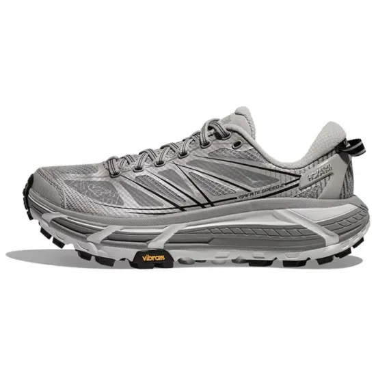 HOKA ONE ONE Mafate Speed 2 Running Shoes Unisex Low-Top Silver/Gray