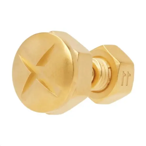 Maison Margiela Brass Stud Earrings Women's Gold/Silver