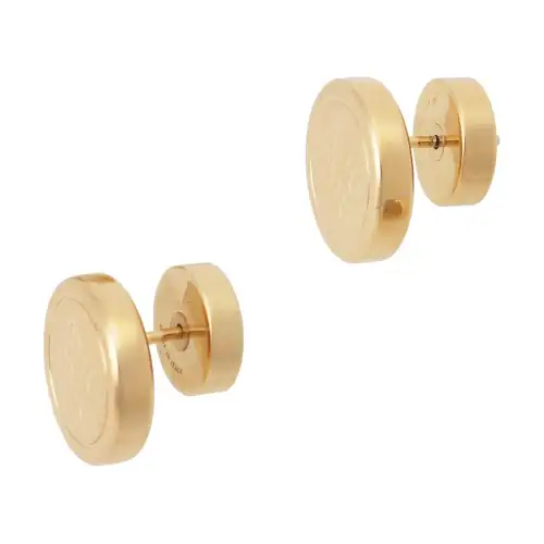 MIU MIU Metal Stud Earrings Women's Gold