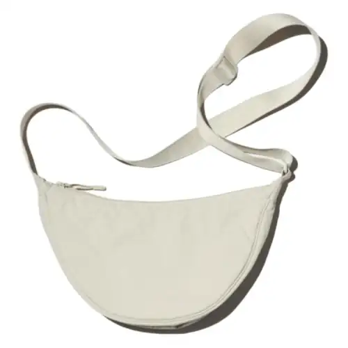 UNIQLO Nylon Crossbody Bag, Shoulder Bag Regular Women's Light Beige