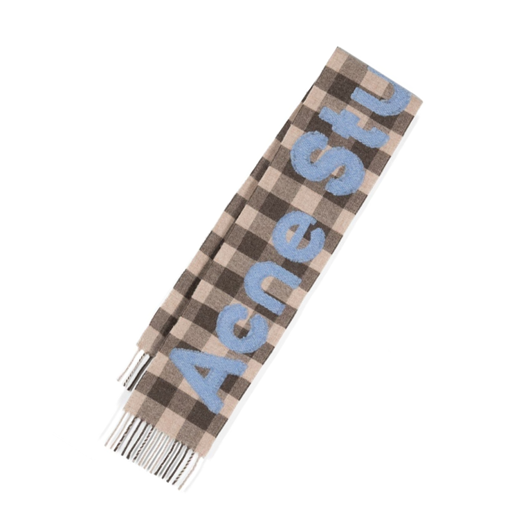 Женский шарф Acne Studios CA0345-BLU (коричневый)