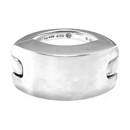 Bottega Veneta Sterling Silver Rings Men's Silver