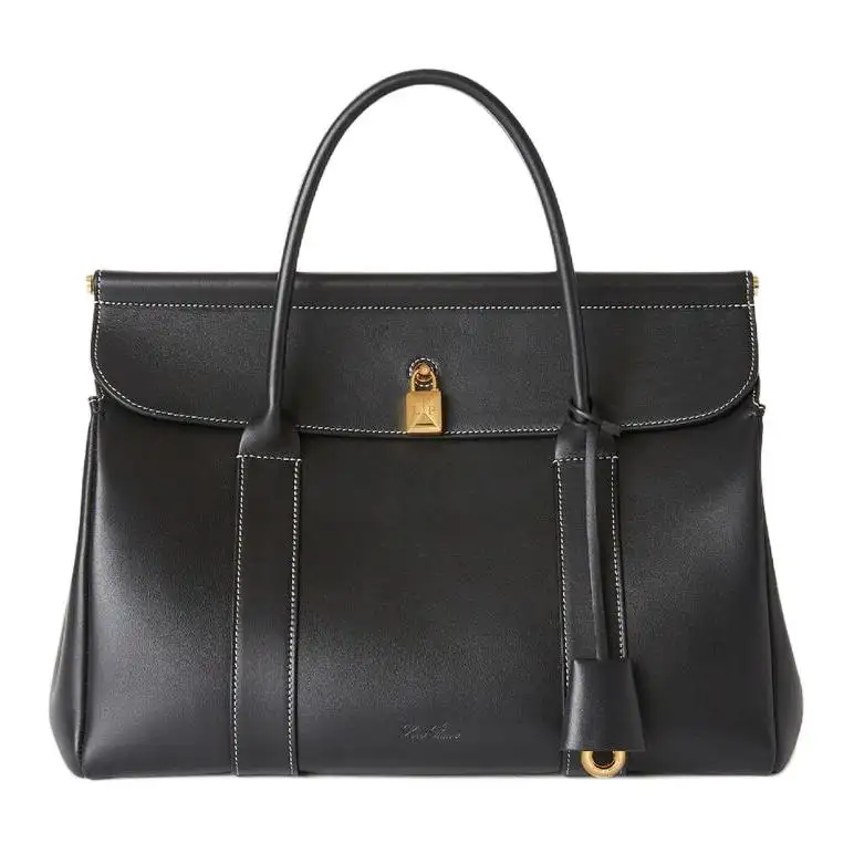 Loro Piana Cow Leather Handbag Regular Women's Black