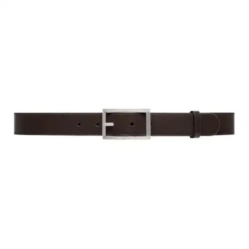 GUCCI Leather Belts Men's Dark Brown Width 3cm