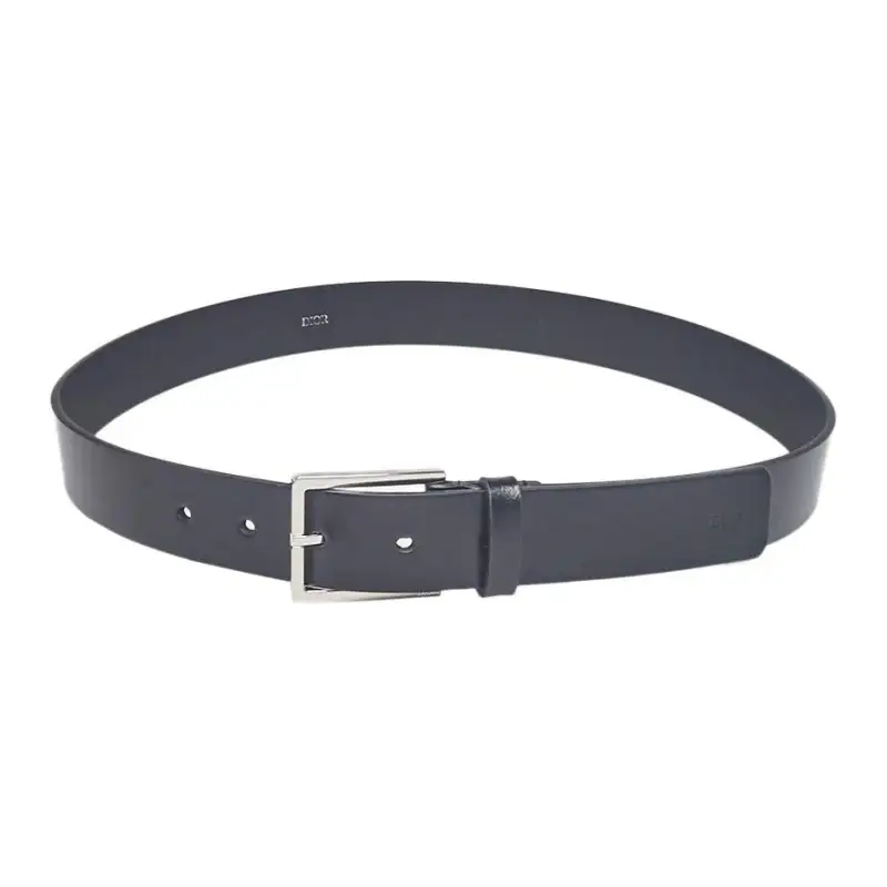 DIOR Leather Belts Men's Black Width 3CM