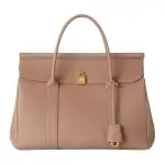 Loro Piana Cow Leather Handbag Women's Red Bean & Sun Gold