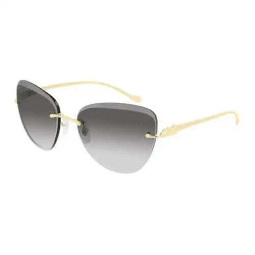 CARTIER Metal Butterfly Sunglasses Women's Gold