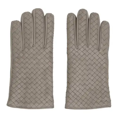 Bottega Veneta Lambskin Gloves Men's Gray
