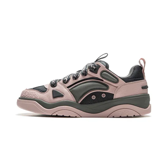 LINING Jingcheng 2.0 V2 Skateboard Shoes Men Low-Top Pink Black