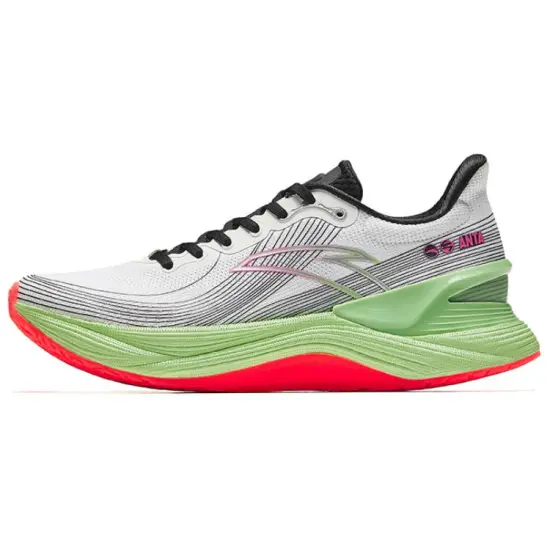 ANTA Chuang 2.0 Pro Running Shoes Men Low-Top Pure White/Basic Black/Xianke Pink
