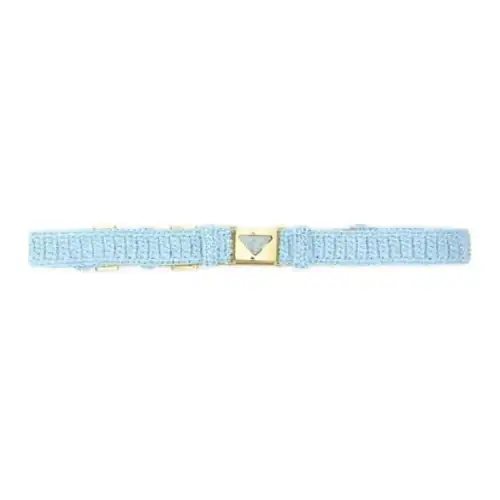PRADA Enamel-Logo Clasp Fastened Belt