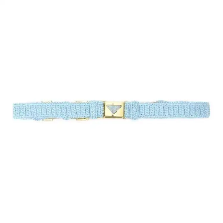 PRADA Enamel-Logo Clasp Fastened Belt