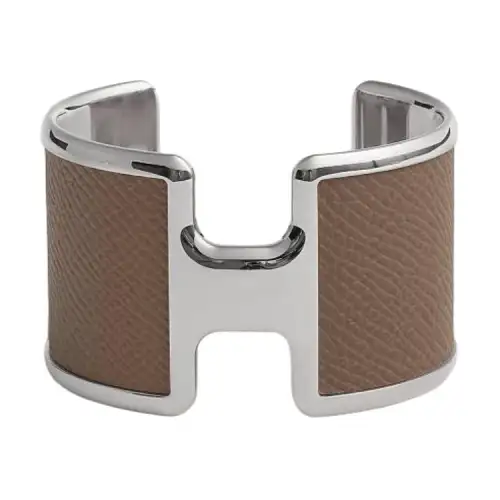 HERMES Calfskin Bangles Women's Light Green