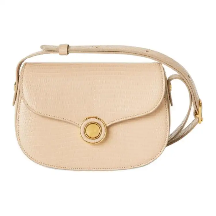 Loro Piana Gecko Leather Crossbody Bags Mini Women's Light Ivory & Sun Gold