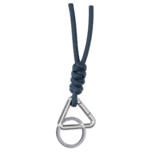 Bottega Veneta Leather Keychains Men's Blue