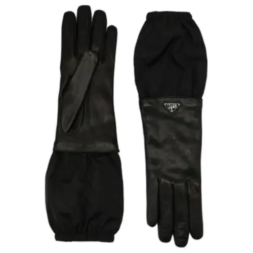 PRADA Lambskin Gloves Women's Black