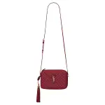SAINT LAURENT Leather Camera Bag, Shoulder Bag, Crossbody Bag Women's Vibrant Red