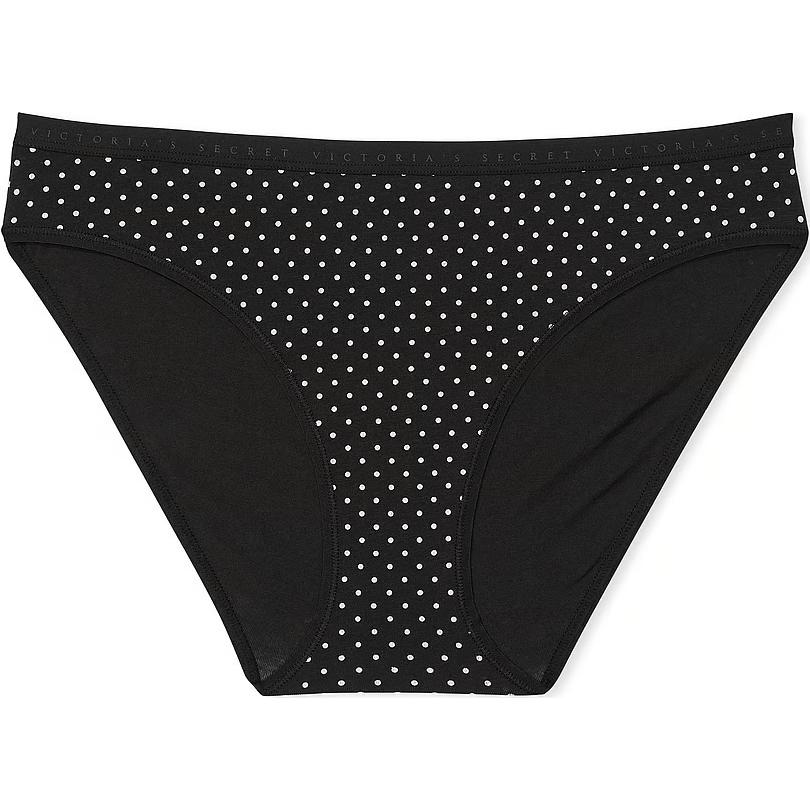 Женские трусы Victoria's Secret Bikini Panty (черные в горошек)