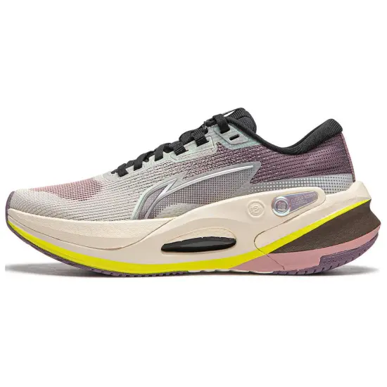 LINING Furious Rider 7.0 V2 Running Shoes Women's Low-Top Rock White Gray/Frosty Purple