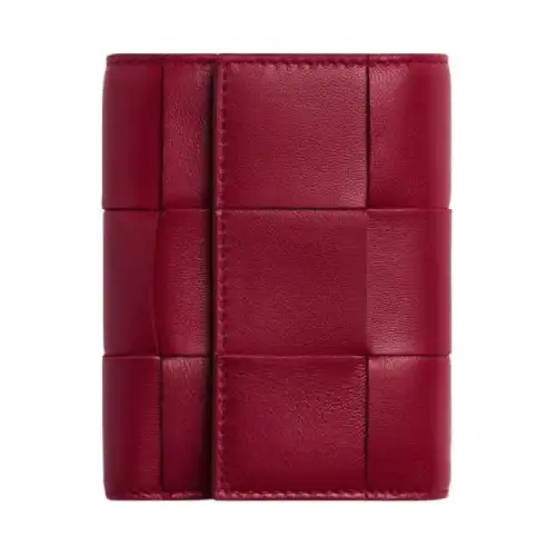 Bottega Veneta Lambskin Wallet Women's Red