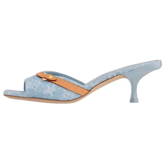 LOUIS VUITTON Slide Slippers Women's Blue