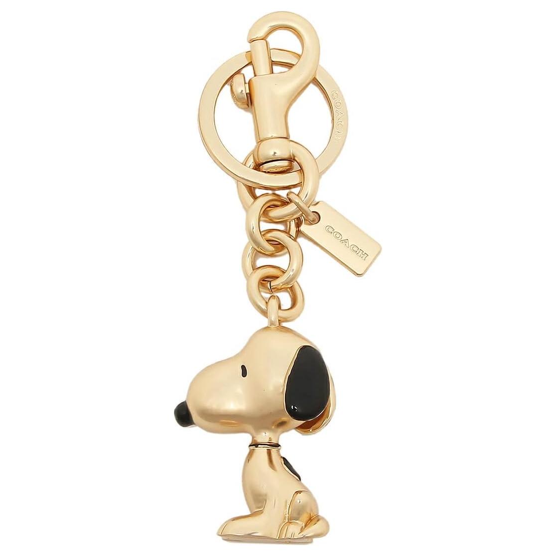 COACH SNOOPY X Peanuts Collaboration Metal plated Bag Charm Bag Merch Women's Gold