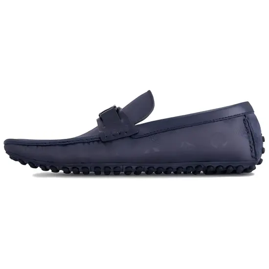 LOUIS VUITTON Gommino Loafers Men Dark Blue