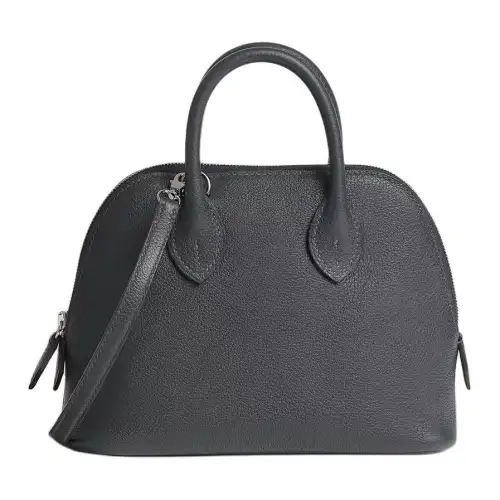 HERMES Bolide Evercolor Leather Bowling Bag, Handbag, Shoulder Bag, Crossbody Bag Mini Women's H0 Gris Misty Gray