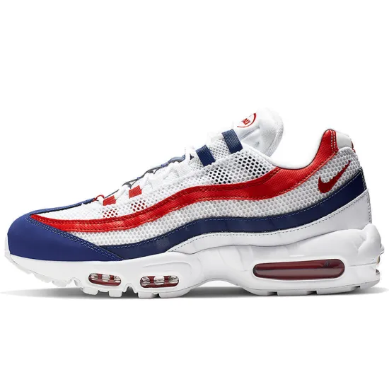 Nike Air Max 95 White Deep Royal Blue Gym Red