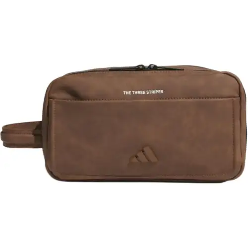 Adidas, sports foldable polyurethane brown organizer bag with zipper