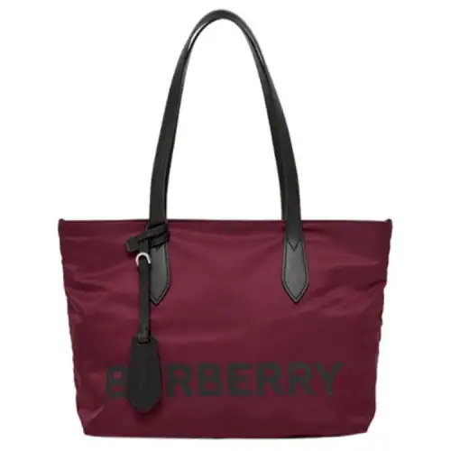 Burberry Recycled Nylon One Shoulder Handbag Women's Red