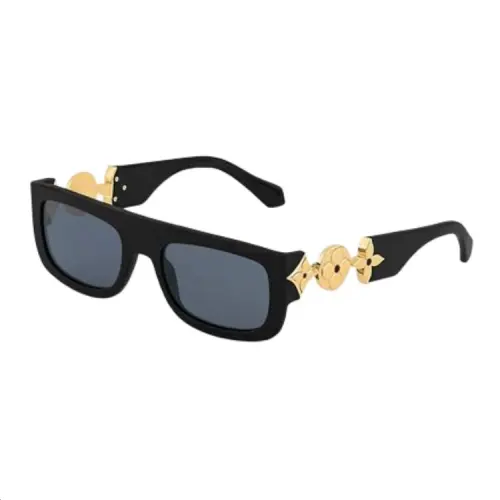 LOUIS VUITTON Acetate Metal Rectangular Sunglasses Men's Multicolor
