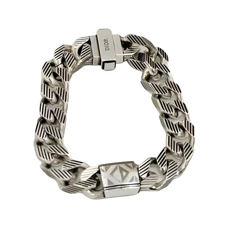 DIOR Brass Bracelets Men's Silver