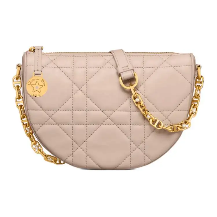 DIOR Lambskin Shoulder Bag, Crossbody Bag Women's Beige