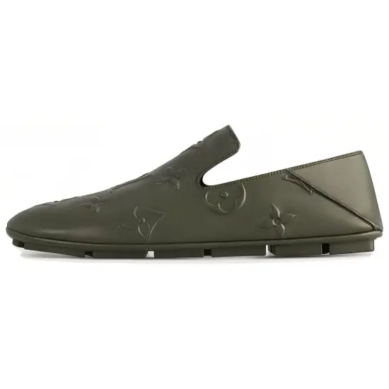 LOUIS VUITTON Driver Men's Casual Shoes Men Low-Top Green