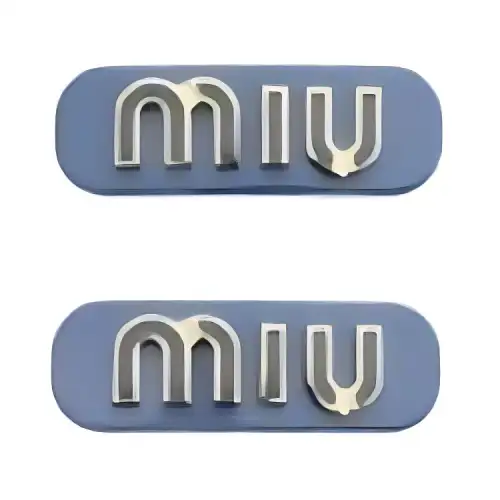 MIU MIU Enamel Hair Clips Women's Blue