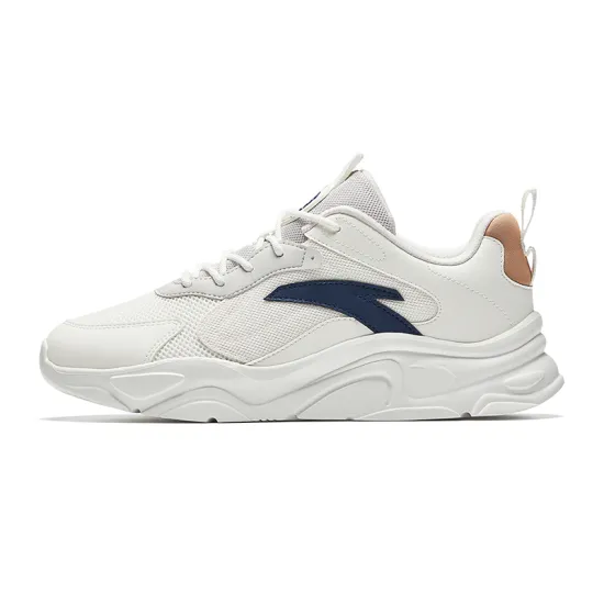 Anta Life Collection Cushioned Slip-Resistant Low-Top Casual Shoes Men's White Blue