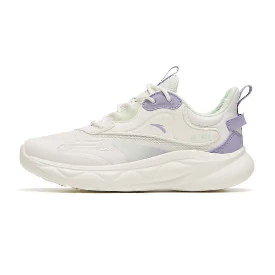 Anta Mianbomb 2 Anti Slip Wear Resistant Low Top Running Shoes Women's White Purple