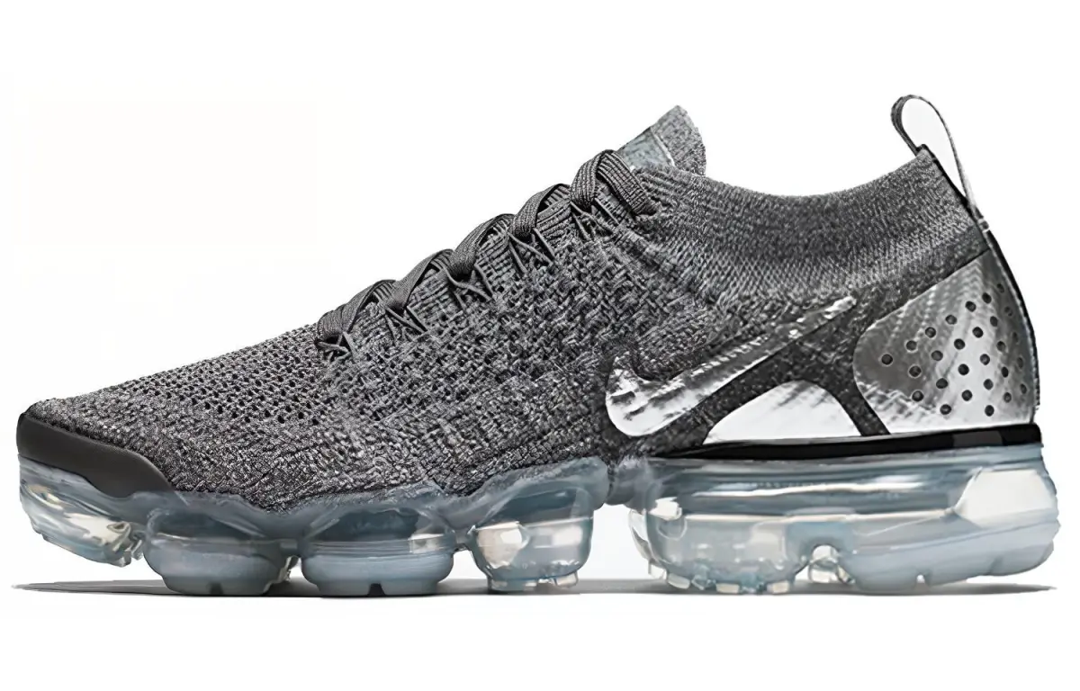 Nike VaporMax Flyknit 2 Low top Casual Running Shoes Women's Gray White