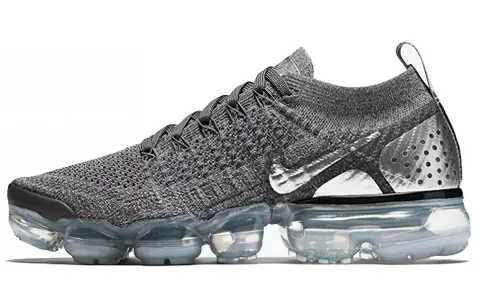 Nike VaporMax Flyknit 2 Low top Casual Running Shoes Women's Gray White